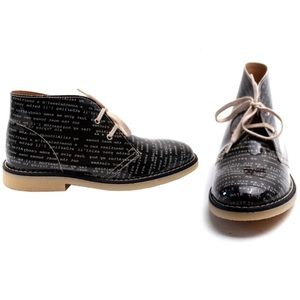 NEW French Sole Chukka FSNY Soleprint rain booties rubber sole Black Font